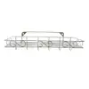 Estante de almacenamiento de doble capa de acero inoxidable para cocina, baño, esquinero, condimentos, estante de pared triangular