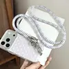 Correa de Teléfono Exquisita Estilo Ins para Mujer, Correa Cruzada para Teléfono, Cadena para Teléfono, Correa para el Cuello, Correa Larga Anti-Pérdida para Exteriores