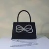 Bolso de Noche Brillante con Lazo, Bolso de Mujer Exquisito y de Alta Gama, Bolso de Cadena, Bolso de Noche, Bolso Versátil para Mujer