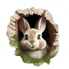 Entra en las Nuevas Decoraciones de Pascua, Decoraciones de Pascua Retro, Adornos de Conejo en Agujero de Árbol, Formas y Decoraciones Colgantes de Cuerda