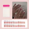 Uñas Postizas Blancas Estilo Francés Transfronterizas Pegatinas para Uñas Línea Dopamina Arte de Uñas Portátil Estilo Ins