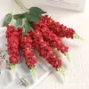 Peonías y hortensias artificiales color borgoña, arreglos florales en tonos rojos para bodas, hileras de flores, arreglos florales y decoraciones de pared para bodas.