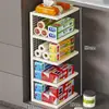 Estante de almacenamiento para film plástico, organizador de compartimento de gabinete, organizador de arte en hierro simple de plástico para bolsas de plástico con espacio de capas ahorrador
