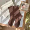 Calcetines de Confinamiento que se Pueden Usar en Todas las Estaciones, Calcetines de Color Puro, Calcetines de Felpa, Calcetines de Invierno, Calcetines para Estudiantes, Calcetines Casuales Versátiles para Mujer