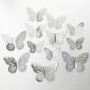 Pegatinas de fondo para decoración de pared con diseño de mariposa hueca tridimensional colorida en 3D para fiestas de bodas y fiestas