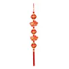 Bolsa de la Suerte Wang Zheng con 2 Farolillos de Cuerda para Decoración de Año Nuevo y Festival de Primavera, Grandes Adornos Colgantes de Farolillo de Terciopelo Rojo, Estilo Chino Festivo
