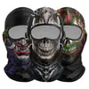 Máscara Facial de Seda Helada con Protección Solar de Calavera Venenosa de Payaso para Exteriores, Gorra Forro de Casco para Montar en Motocicleta, Unisex