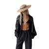Conjunto de Camisa y Pantalones 2025 Estilo Europeo y Americano Primavera y Verano Camisa Holgada de Manga Larga Conjunto Casual para Mujer