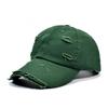 Nueva gorra de béisbol lavada de algodón puro con rasgados, Deng para el mismo estilo, gorra con visera rasgada para hombre y mujer, de verano, para calle, para todo tipo de partidos.