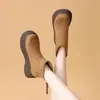 Botas de Nieve Birkenstock para Mujer Invierno Más Terciopelo Engrosadas 2026 Nuevas Botas Cortas para Personas Bajas Suela Gruesa Aumento Zapatos de Algodón