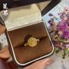 Tienda de Oro Mismo Estilo Oro Rosa Diamante Rosa Colgante Collar Anillo Abierto Ajustable Moda Versátil Cadena para Clavícula