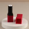 Nuevo tubo cuadrado rojo para labial tapa irregular tubo plano para bálsamo labial tubo para boca de labial DIY cera labial se puede rellenar directamente