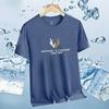Comércio Exterior Verão Versátil Seda Gelo Respirável Manga Curta Masculina Novo Casual Moda Solto Esportivo Fitness Top 1/2