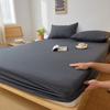 Fuente Estilo sin Estampado Color Puro Sábana Ajustable de Una Pieza para Cuatro Estaciones a Prueba de Polvo y Antiácaros Cubrecolchón Todo Incluido Protector de Colchón