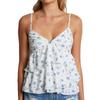 Nuevo Top Floral de Verano para Mujer con Cuello Halter y Lazo Casual Versátil Dulce y Sexy Adelgazante Camisola Floral
