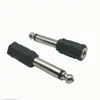 Adaptador de enchufe de sonido único de 6.35 a 3.5 Adaptador de audio de enchufe de 6.35 a hembra de 3.5