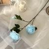 Peônia estrangeira de 3 cabeças flor artificial decoração de casa decoração arranjo de flores de casamento flor artificial para caminho flor de seda rosa fábrica atacado