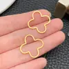 Acero Inoxidable Grande Electrochapado al Vacío Dorado Borde Geométrico Calado Trébol de Cuatro Hojas Símbolo del Infinito Accesorios para Joyería DIY