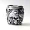 Calavera de Pirata del Caribe Vintage Mini Copa de Vino Personalizada Vaso de Chupito para Whisky Decoración de Bar Venta al por Mayor Acero Inoxidable