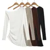 657-26 Verano Estilo Coreano Ajustado Hombros Descubiertos Cintura Delgada Ceñidor Ligeramente Transparente Protección Solar Manga Larga Camisa Cubre Traje