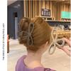 Pinza de pelo de tiburón elegante de gran tamaño con volumen para varias cabezas, pinza para la parte posterior de la cabeza, pinza para el pelo esmerilada, pinza para el pelo con placa para mujer, tocado