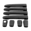 Adequado para 07-12 Citroen C- Crosser maçaneta padrão fibra de carbono adesivos para maçaneta da porta do carro tigela da porta