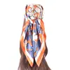 Outono e Inverno novo xale decorativo versátil moda estampado sarja lenço quadrado 90 lenço de seda atacado