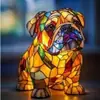 Adornos de resina de la nueva serie de perros transfronterizos, luz nocturna LED, arte, estatua de animal, decoración creativa para el hogar, escritorio