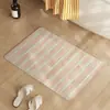 Alfombrilla de tierra de diatomeas a rayas estilo Ins para uso doméstico, alfombrilla de baño, alfombrilla antideslizante para pies, felpudo de entrada, dropshipping