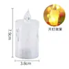 Vela Navideña Electrónica Mini LED Artificial Transparente Luz de Vela Digital Luz de Ambiente de Vela de Cristal Luz Nocturna