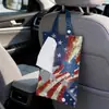 Bandera del Día de la Independencia de EE. UU. Caja de Pañuelos Accesorios para Coche Caja de Pañuelos para Colgar en el Respaldo del Asiento del Coche Caja de Pañuelos de Dibujos Animados