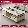 Mesa de Centro para Sala de Estar, Vidrio Templado, Apartamento Pequeño, Engrosada, Alta Calidad, Mesa Baja, Mesita Lateral para Sofá, Armario de Almacenamiento