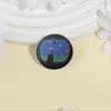 Broches Divertidos Temáticos de Inglés Europeo y Americano, Insignias Metálicas, Accesorios para Ropa, Pines de Solapa, Patrones Geométricos Redondos, Venta al por Mayor de Fábrica