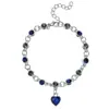 Pulsera de corazón de océano de moda popular transfronteriza joyería de alta gama pulsera de cristal de circonita microincrustada pulsera joyería al por mayor