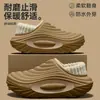 Chinelos de Algodão Masculinos Inverno Novo Estilo Sapatos de Algodão Antiderrapantes Para Uso Externo Cobertura de Salto Veludo Adicionado Espessado Impermeável Quente Versátil Sapatos Masculinos