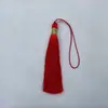 12cm borla de seda dorada borla bolsa colgante de abanico colgante de coche marcapáginas colgante de unidad USB funda de teléfono colgante de borla de seda de hielo borla