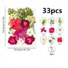 33 Piezas de Combinación con Relieve, Se Pueden Usar para Calcomanías Hechas a Mano, Fundas de Teléfono Secadas con Pegamento, Velas de Aromaterapia, Producción Creativa de Flores, Decoración del Hogar, Regalos de Acción de Gracias y Navidad