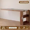 Escritorio Estilo Medieval para Uso Doméstico, Escritorio de Computadora Retro Semi-Cerrado, Tocador de Esquina para Habitación de Niñas, Mesa con Gabinete de Almacenamiento Integrado