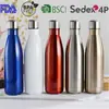 Botella de cola de boca pequeña de acero inoxidable 304 de doble capa Taza americana de bolos con aislamiento al vacío Botella de agua deportiva portátil para ciclismo