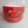 Suprimentos para Casamento Cerâmica Vermelha Tigela Única Dragão e Fênix Tigela Feliz Dote da Noiva Par de Tigelas para Casamento Chinês Tigela de Porcelana para Comer Macarrão