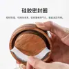 Tarro Grande para Té a Prueba de Humedad Citrina Seca Tarro Sellado Tapa de Madera de Acacia Botella de Almacenamiento para Artículos Secos de Cocina Tarro de Vidrio Vintage