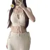 Nuevo traje de baño bikini para mujer estilo ins Corea del Sur vacaciones sexy tres piezas dividido traje de baño para aguas termales