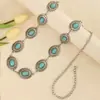 Cadena de Cintura Turquesa para Mujer Estilo Bohemio Joyería Accesorios Cadena Corporal Decoración Cadena de Cintura Bohemia