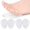 Tacones altos medio número transparentes GEL medio número almohadillas para la parte delantera del pie de mujer almohadillas anti-dolor pegajosas antideslizantes plantillas almohadillas para la parte delantera del pie medias almohadillas suaves