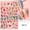 Nuevas pegatinas para uñas transfronterizas con diseño de flor de cerezo primaveral, flor blanca, rosa y magnolia.