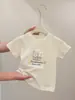 Camiseta de Verano Nueva Estilo Coreano de Pastel de Crema para Niñas, Top Elegante de Manga Corta para Bebés Niñas, Ropa Infantil de Moda