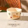 Bonito Cuenco de Cerámica Estilo Crema con Diseño Adorable, Alto Valor Estético, Adecuado para Uso en Casa, Cuenco para Arroz, Cuenco para Ensaladas y Postres Infantiles, Regalo para Otros