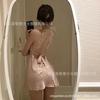 Vestido de Noche de Encaje de Pestañas Cyber Celebrante de Chica de Paja Tentación de Espalda Hermosa Corte Bajo Tirantes de Seda Helada Deseo Puro 1422