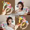 Linda Diadema de Oruga para Niñas para Lavarse la Cara, Divertida Diadema Infantil, Diadema con Pinza para el Cabello, Accesorios para el Cabello de Dibujos Animados, Nueva Diadema para Mujeres
