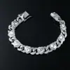 Pulsera pulsera de hebilla de 8 caracteres estilo hip-hop europeo y americano para hombre y mujer, personalidad de tendencia genial, llena de diamantes, pulsera de joyería de amor